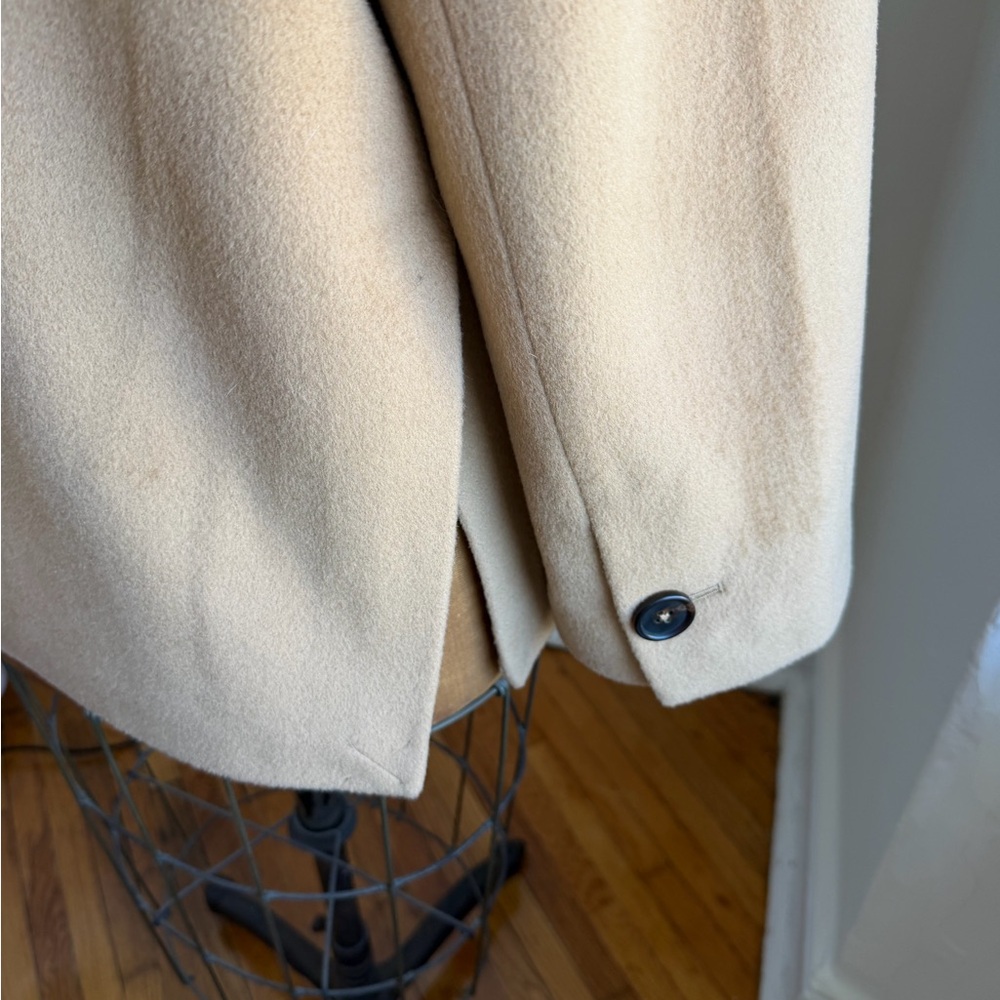 Women's Camel Pea Coat with Button Front New with tags - Picture 3 of 7